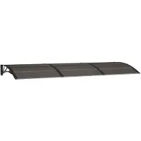 vidaXL Auvent de porte Noir 300x100 cm Polycarbonate