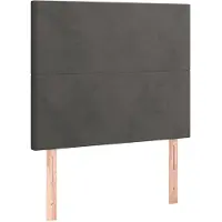 vidaXL Têtes de lit 2 pcs. Gris foncé 100x5x78/88 cm velours