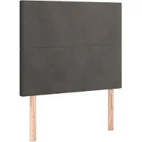 vidaXL Têtes de lit 2 pcs. Gris foncé 90x5x78/88 cm velours