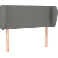 vidaXL Tête de lit avec oreilles gris foncé 83x23x78/88 cm Tissu