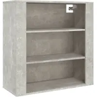 vidaXL Armoire murale Gris béton 80x33x80 cm Bois d'ingénierie