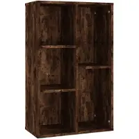 vidaXL Bibliothèque/Buffet chêne fumé 50x25x80 cm bois d'ingénierie