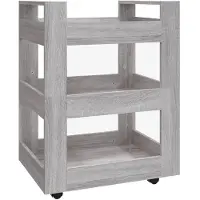 vidaXL Chariot de cuisine Gris Sonoma 60x45x80 cm Bois composite