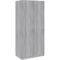 vidaXL Armoire Gris Sonoma 80x52x180 cm Bois composite
