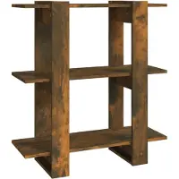 vidaXL Bibliothèque/Séparateur de pièce Chêne fumé 80x30x87 cm