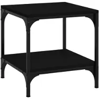 vidaXL Table d'appoint noire 40x40x40 cm Bois composite