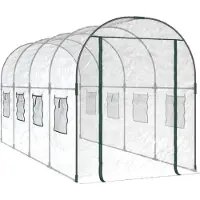 vidaXL Serre transparente 160x400x190 cm PVC & acier