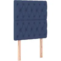 vidaXL Têtes de lit 2 pcs. Bleu 80x7x78/88 cm Tissu