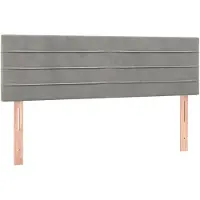 vidaXL Têtes de lit 2 pcs. Gris clair 72x5x78/88 cm velours