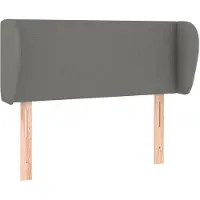 vidaXL Tête de lit avec oreilles gris foncé 103x23x78/88 cm Tissu
