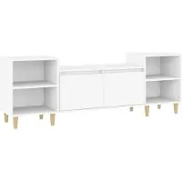 vidaXL Armoire TV Blanc 160x35x55 cm Bois composite