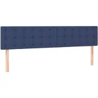 vidaXL Têtes de lit 2 pcs. Bleu 90x5x78/88 cm Tissu