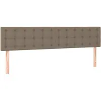 vidaXL Têtes de lit 2 pcs. Taupe 90x5x78/88 cm Tissu