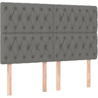 vidaXL Têtes de lit 4 pcs. Gris foncé 80x7x78/88 cm Tissu