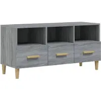vidaXL Armoire TV Gris Sonoma 102x36x50 cm Bois composite