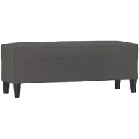 vidaXL Banc Gris 100x35x41 cm Similicuir