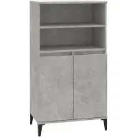 vidaXL Highboard gris béton 60x36x110 cm Bois composite