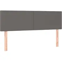 vidaXL Têtes de lit 2 pcs. Gris 72x5x78/88 cm Similicuir