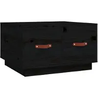 vidaXL Table basse noire 60x53x35 cm pin massif