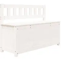 vidaXL Banc Blanc 110x41x76,5 cm Bois de pin massif