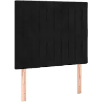 vidaXL Têtes de lit 2 pcs. noir 80x5x78/88 cm velours
