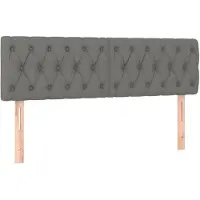 vidaXL Têtes de lit 2 pcs. Gris foncé 80x7x78/88 cm Tissu
