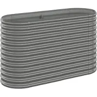 vidaXL Lit surélevé de jardin Acier galvanisé 114x40x68 cm gris