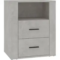 vidaXL Table de chevet Gris béton 50x36x60 cm Bois d'ingénierie