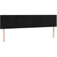 vidaXL Têtes de lit 2 pcs. noir 100x5x78/88 cm velours
