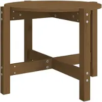 vidaXL Table basse brun miel Ø 62,5x45 cm Pin massif