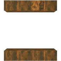vidaXL Armoires TV 4 pcs. Chêne fumé 80x30x30 cm Bois composite