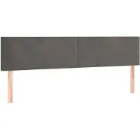 vidaXL Têtes de lit 2 pcs. Gris foncé 90x5x78/88 cm velours