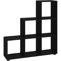 vidaXL - Bibliothèque - étagée - 107 - cm - artisanale - bois - noir