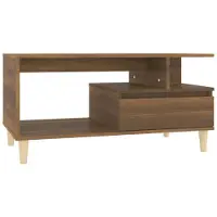 vidaXL Table basse marron imitation chêne 90x49x45 cm Bois composite