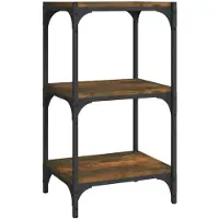 vidaXL Bibliothèque Chêne fumé 40x33x70,5cm Bois d'ingénierie et acier