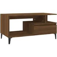 vidaXL Table basse marron imitation chêne 90x49x45 cm Bois composite