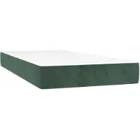 vidaXL Matelas à ressorts ensachés vert foncé 80x200x20 cm velours
