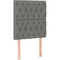 vidaXL Têtes de lit 2 pcs. Gris foncé 80x7x78/88 cm Tissu