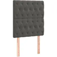 vidaXL Têtes de lit 2 pcs. Gris foncé 80x7x78/88 cm velours