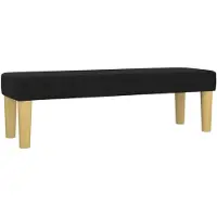 vidaXL Banc Noir 100x30x30 cm Tissu