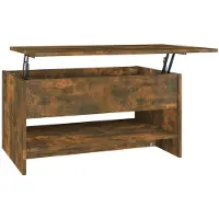 vidaXL Table basse chêne fumé 80x50x40 cm bois composite