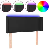 vidaXL Tête de lit LED noir 103x16x78/88 cm similicuir