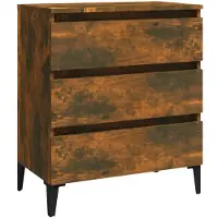 vidaXL Sideboard chêne fumé 60x35x69 cm bois composite