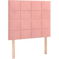 vidaXL Têtes de lit 2 pcs. Rose 90x5x78/88 cm velours