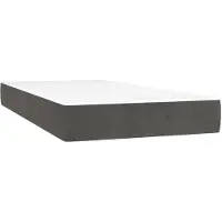vidaXL Matelas à ressorts ensachés gris foncé 80x200x20 cm velours