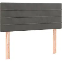 vidaXL Tête de lit gris foncé 90x5x78/88 cm velours