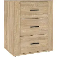 vidaXL Table de chevet Chêne sonoma 50x36x60 cm Bois d'ingénierie