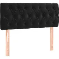 vidaXL Tête de lit noir 100x7x78/88 cm velours