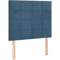 vidaXL Têtes de lit 2 pcs. Bleu foncé 80x5x78/88 cm velours
