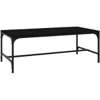 vidaXL Table basse noire 100x50x35 cm Bois composite